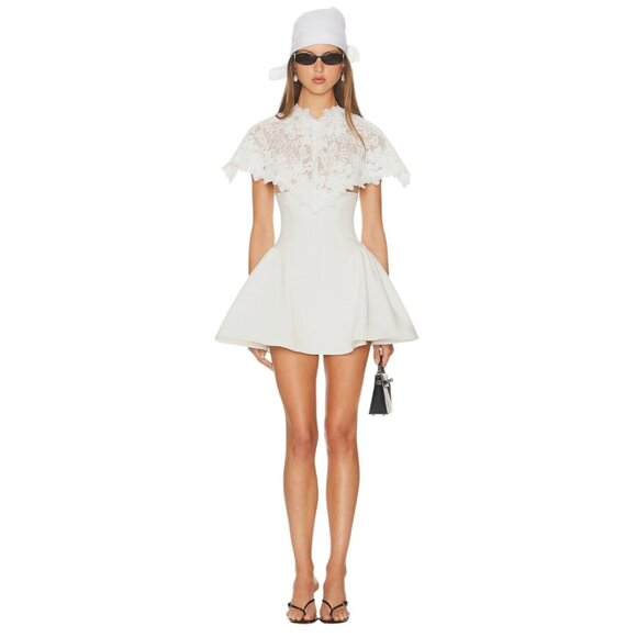 Helsa Dresses & Skirts - Helsa The Mademoiselle Mini Dress in Ivory Small New Womens Lace Bridal Party